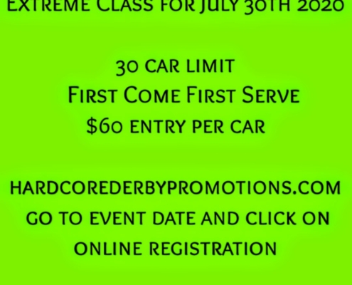 Registration for 2 Man Extreme Class for July 30th 2020