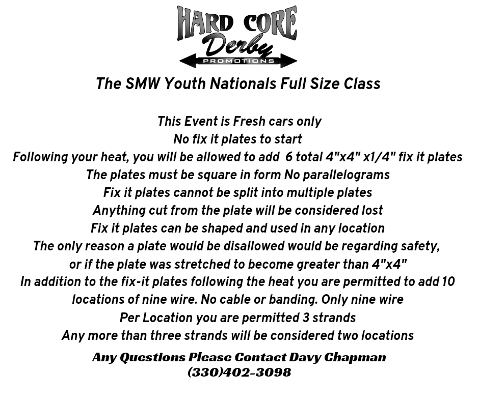 SMW Youth Nationals Full Size Class