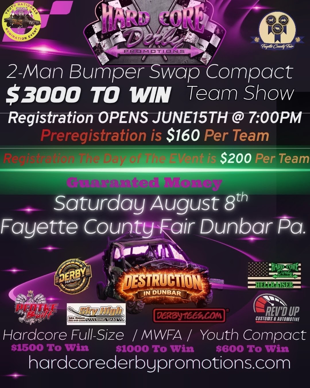 2 Man 3k to Win Bumper Swap Compact Team
