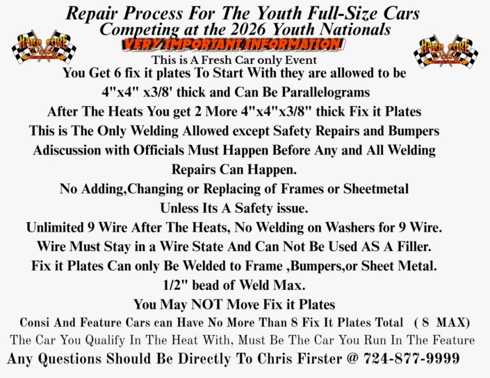 THE Youth Full-Size Repair Process For The 2026 Youth Nationals